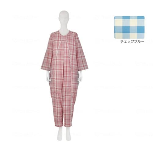 フドーねまきA 厚手 チェックブルー L
