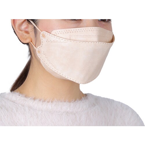 ニュアンスカラー立体マスク 30枚入 薄茶×9