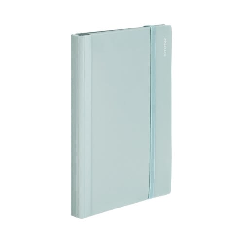 二つ折りクリヤーブック コンパックA4 10P 水