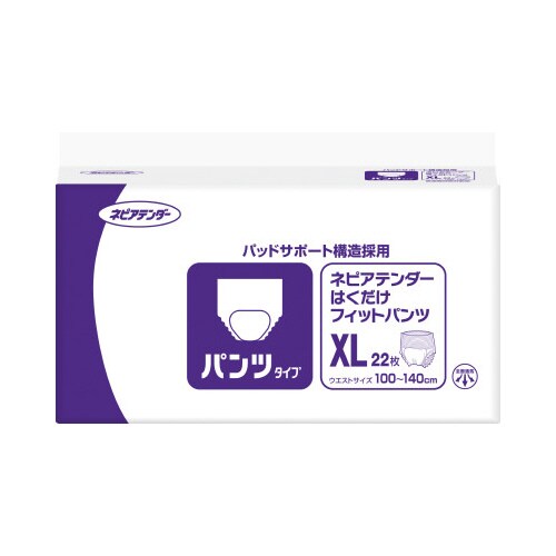 ネピアテンダーはくだけフィットパンツXLサイズ×4