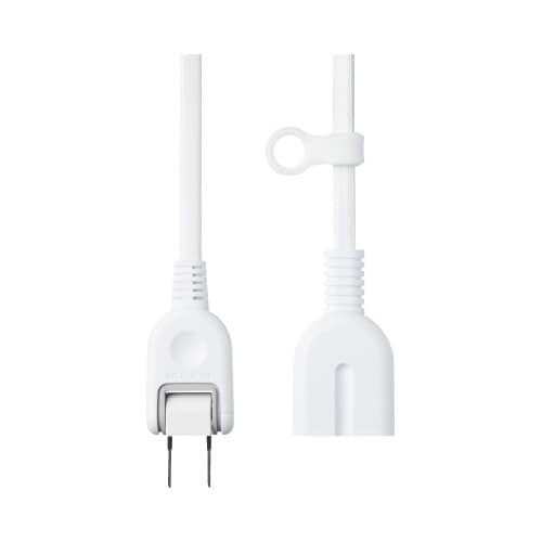 エレコム 延長コード 2ピン 1m ホワイト