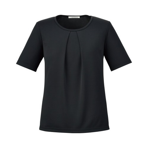 タック切替え半袖ニットBCK7306ブラックLL