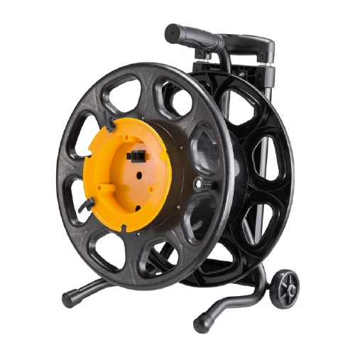 ケーブルリール(伸縮ハンドル、キャスター付き)