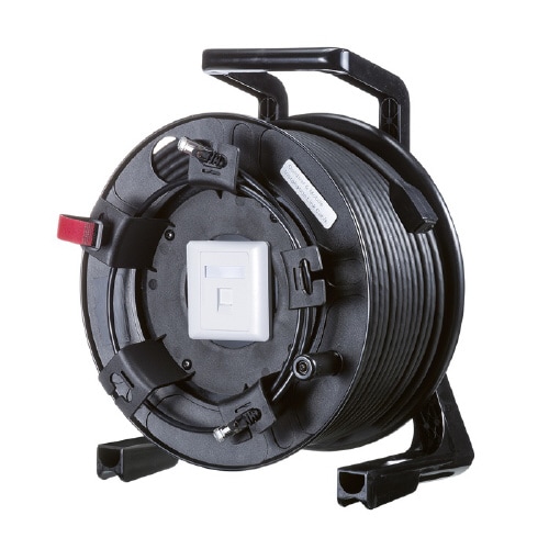 屋外用巻取り延長CAT6A LANケーブル