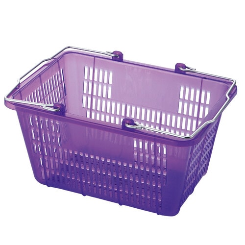スケルトンミニバスケット 10リットル パープル