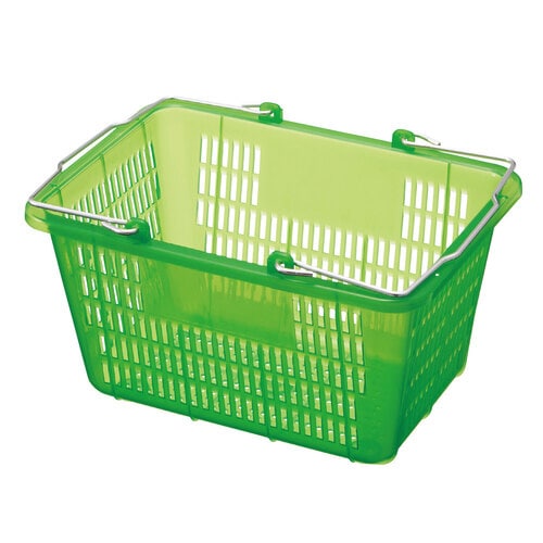 スケルトンミニバスケット 10リットル グリーン