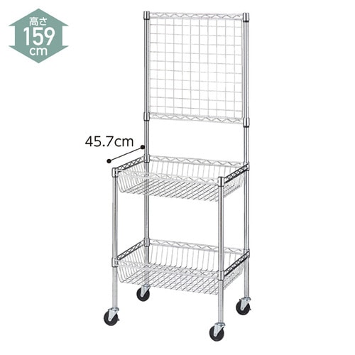 シェルフワゴンH159 2段W60×D45.7