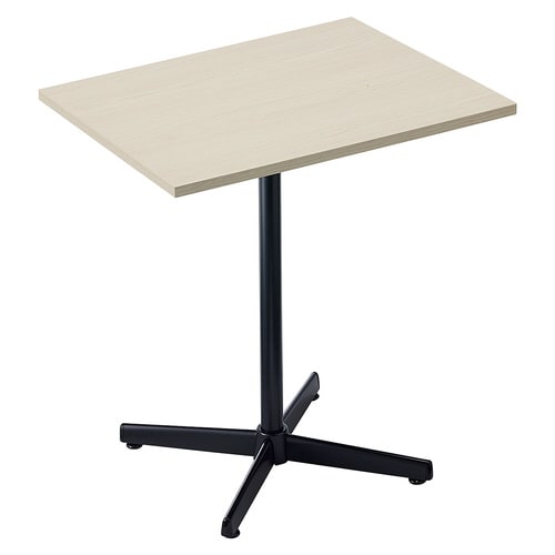 カフェテーブル ホワイトウッド ブラック脚