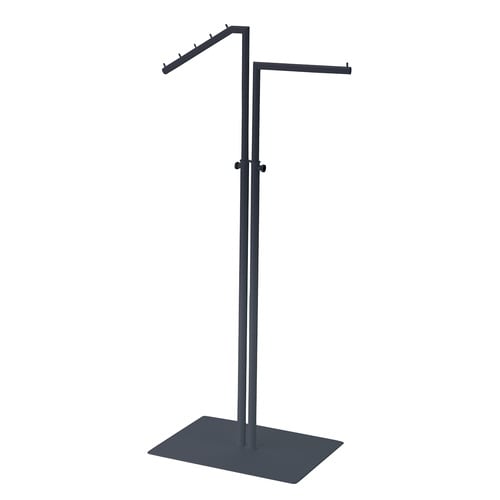 2WAYハンガー(丸パイプ) 直角・傾斜 黒