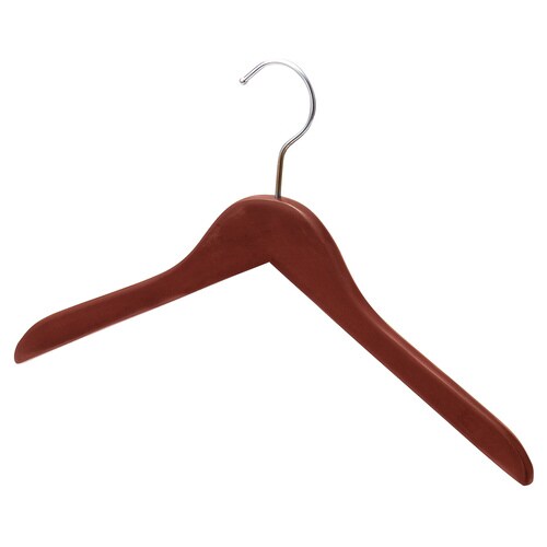 木製ハンガーブラウン 平型(メープル)W42