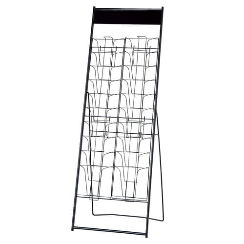 カタログスタンドA4 10段 ブラック 2列