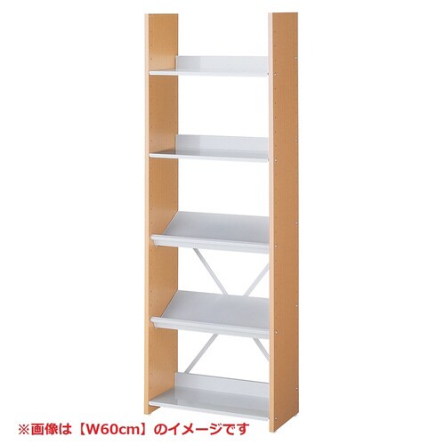 可動棚オープンラック5段 ナチュラル W40cm