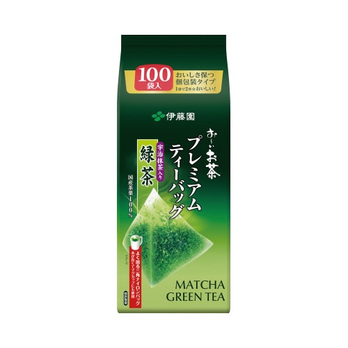 プレミアムティーバッグ抹茶入緑茶100袋×5