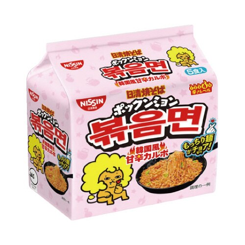 日清焼そばポックンミョン韓国風甘辛カルボ5食18個