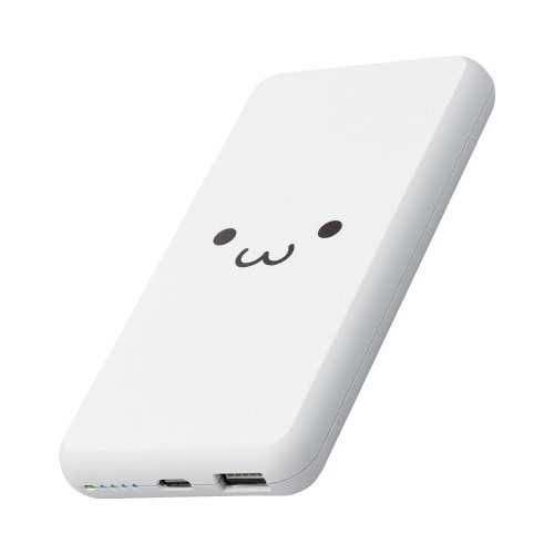 モバイルバッテリー 10000mAh ホワイト顔