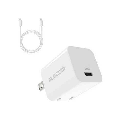 AC充電器 C−Cケーブル付 ホワイト