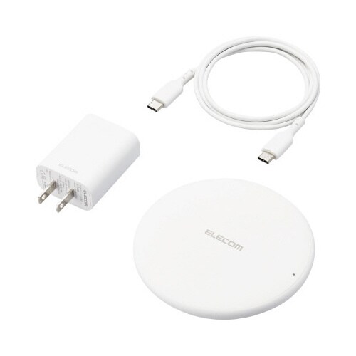 ワイヤレス充電器 Qi認証 ホワイト