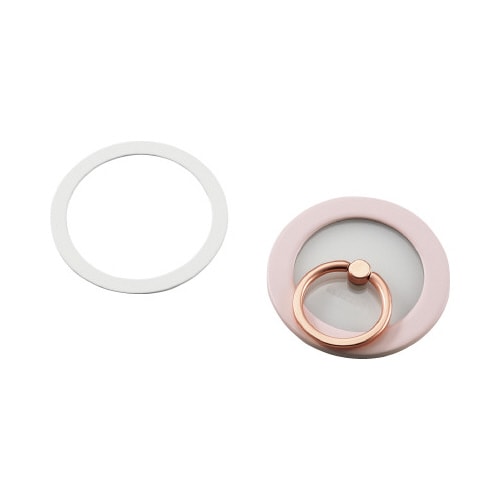 スマホリング クリア ピンク