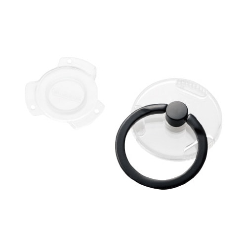 スマホリング クリア ブラック