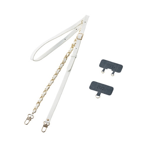 スマホショルダー チェーン ホワイト