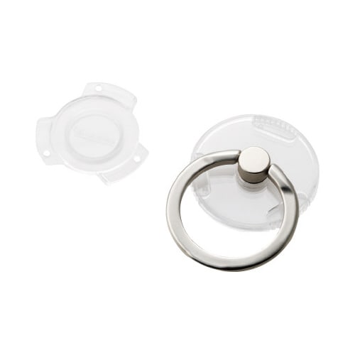 スマホリング クリア シルバー