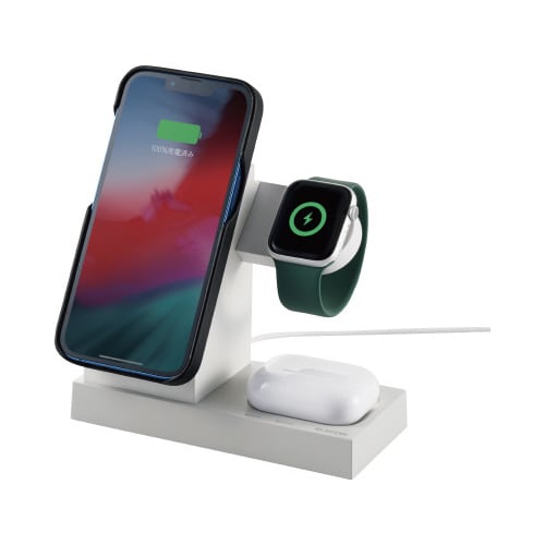 ワイヤレス充電器 マグネット式 ホワイト