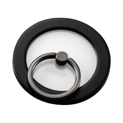 スマホリング 薄型 マグネット ブラック