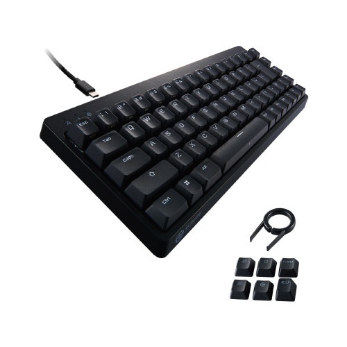 ゲーミングキーボード USBハブ付 銀軸