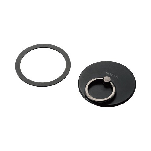 スマホリング 薄型 ブラック