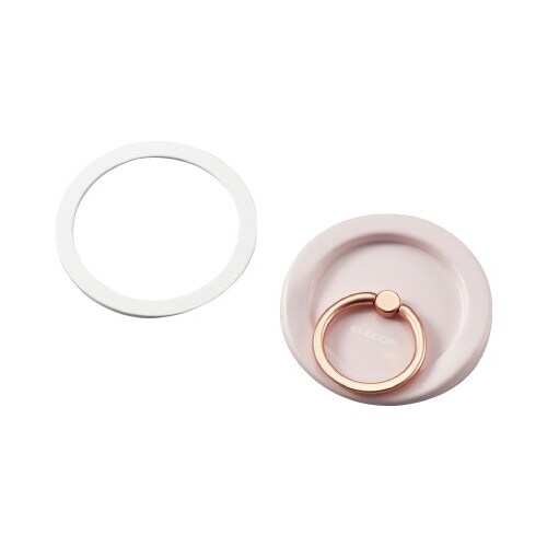 スマホリング フラット ピンク