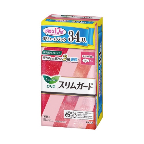 ロリエ スリムガード 特に多い昼用BP 34個