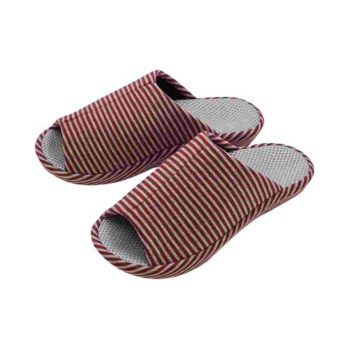 ボーダーニット/メッシュ3DMレッド