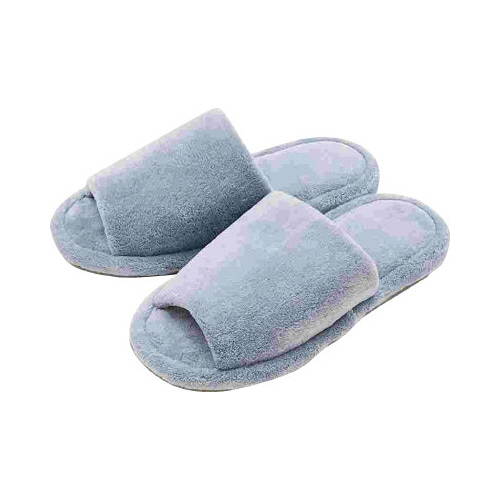 マイクロファイバー洗える外縫いLブルー