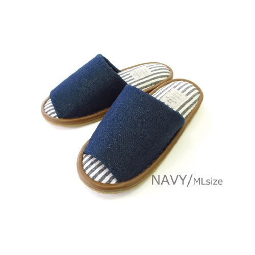 デニム外縫いLLネイビー