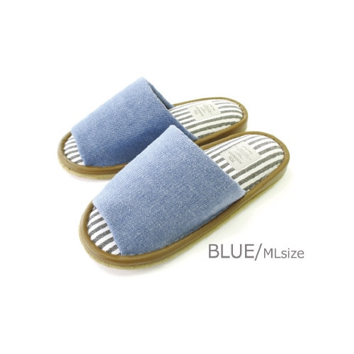 デニム外縫いLLブルー