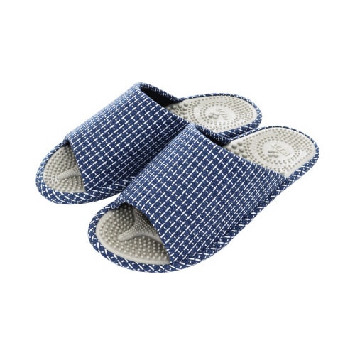 幾何学柄3DフットリフレクソロジーLネイビー