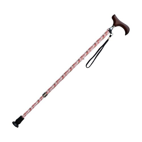 愛杖Eシリーズ 伸縮杖 柄タイプ ピンク花柄