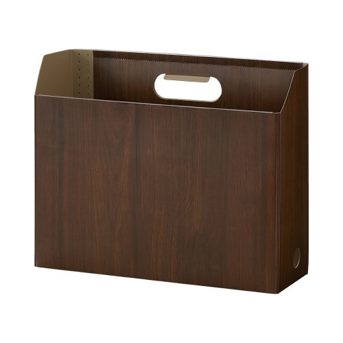 ボックスファイル A4 ヨコ ダークブラウン