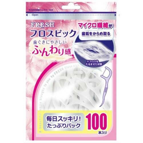 フレッシュフロスピック100本入り×12