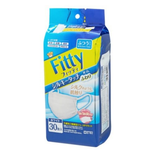 フィッティ耳ゴムふわり30枚ホワイトふつう×4