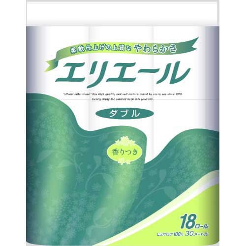 エリエールトイレティシュー 18Rダブル×4