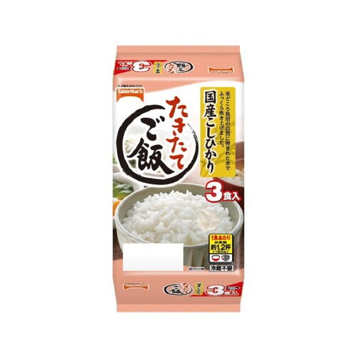 たきたてご飯国産こしひかり3食 180g3食×8