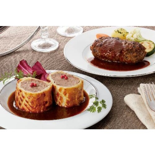 【冷凍】黒毛和牛のビーフパイとハンバーグセット