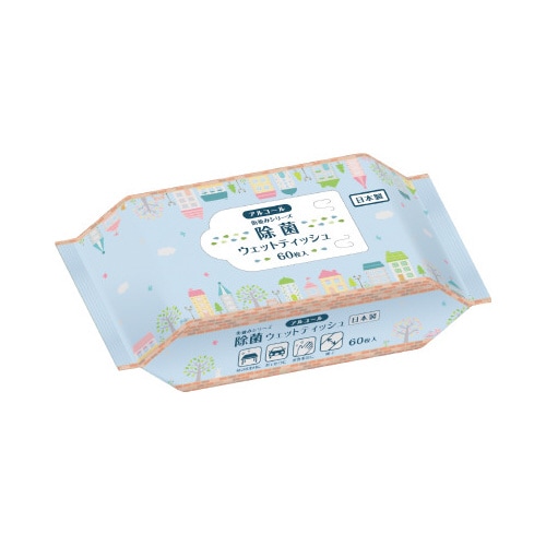 街並み アルコール 除菌ウェットティッシュ×40