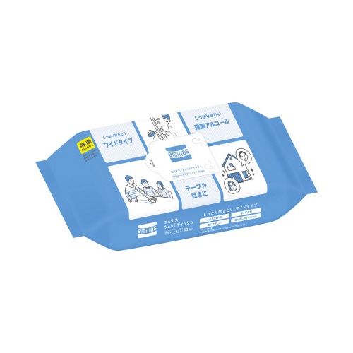 eminas アルコールウェット ワイド×4