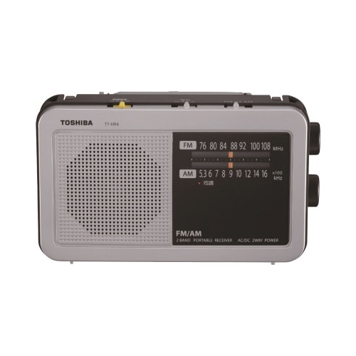 LEDライト付ホームラジオ シルバー