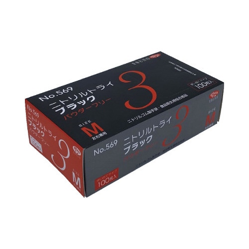 ニトリルトライ3 ブラック PF M