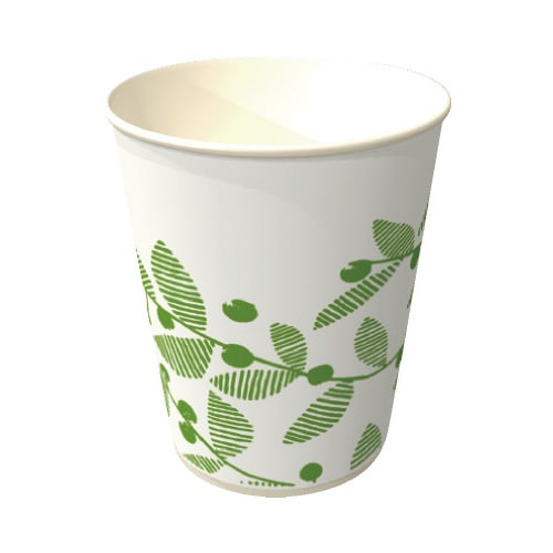 スーパー紙コップ5オンス白リーフ柄100個×30