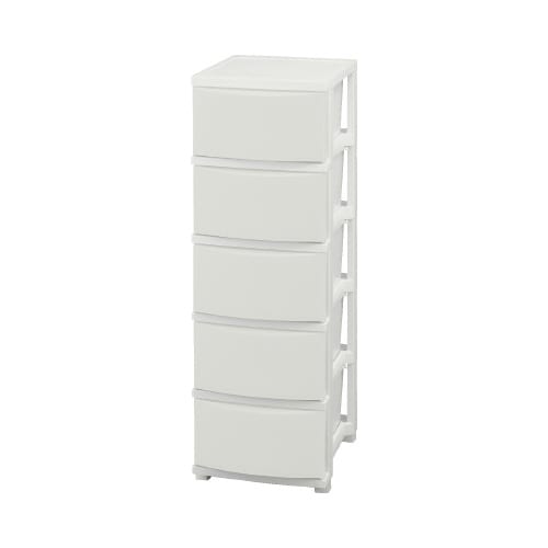スリムチェスト 5段 ホワイト