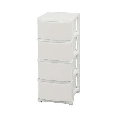 スリムチェスト 4段 ホワイト